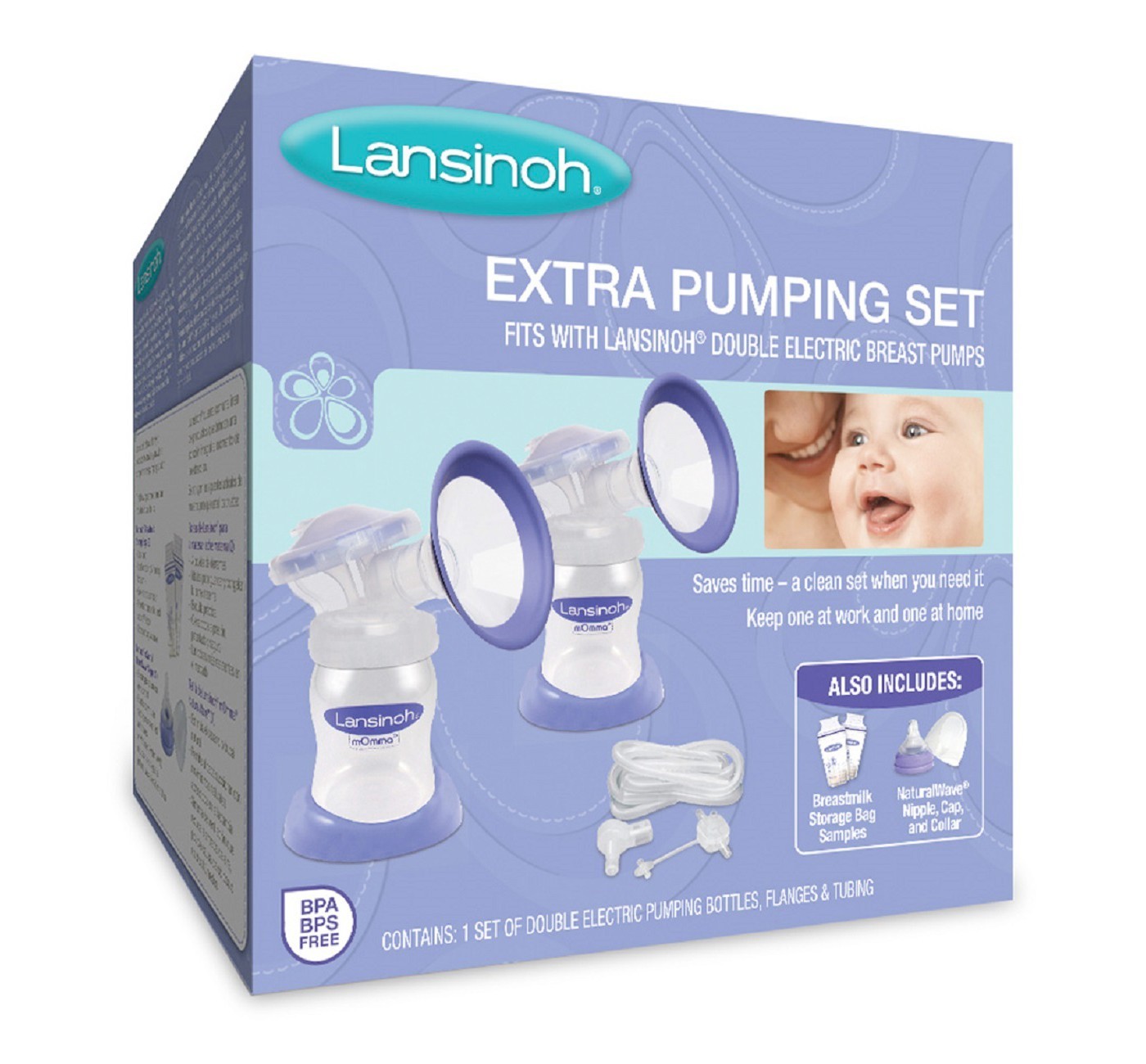 Lansinoh Extra Pumping Set Mike Pump Mom Parts For On-the-Go Mom Electric Breast 