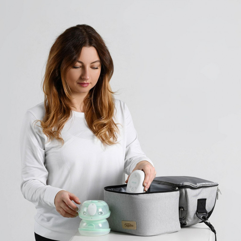 Elvie Stride Double Electric Breast Pump with CoolCarry Breastpump Bag