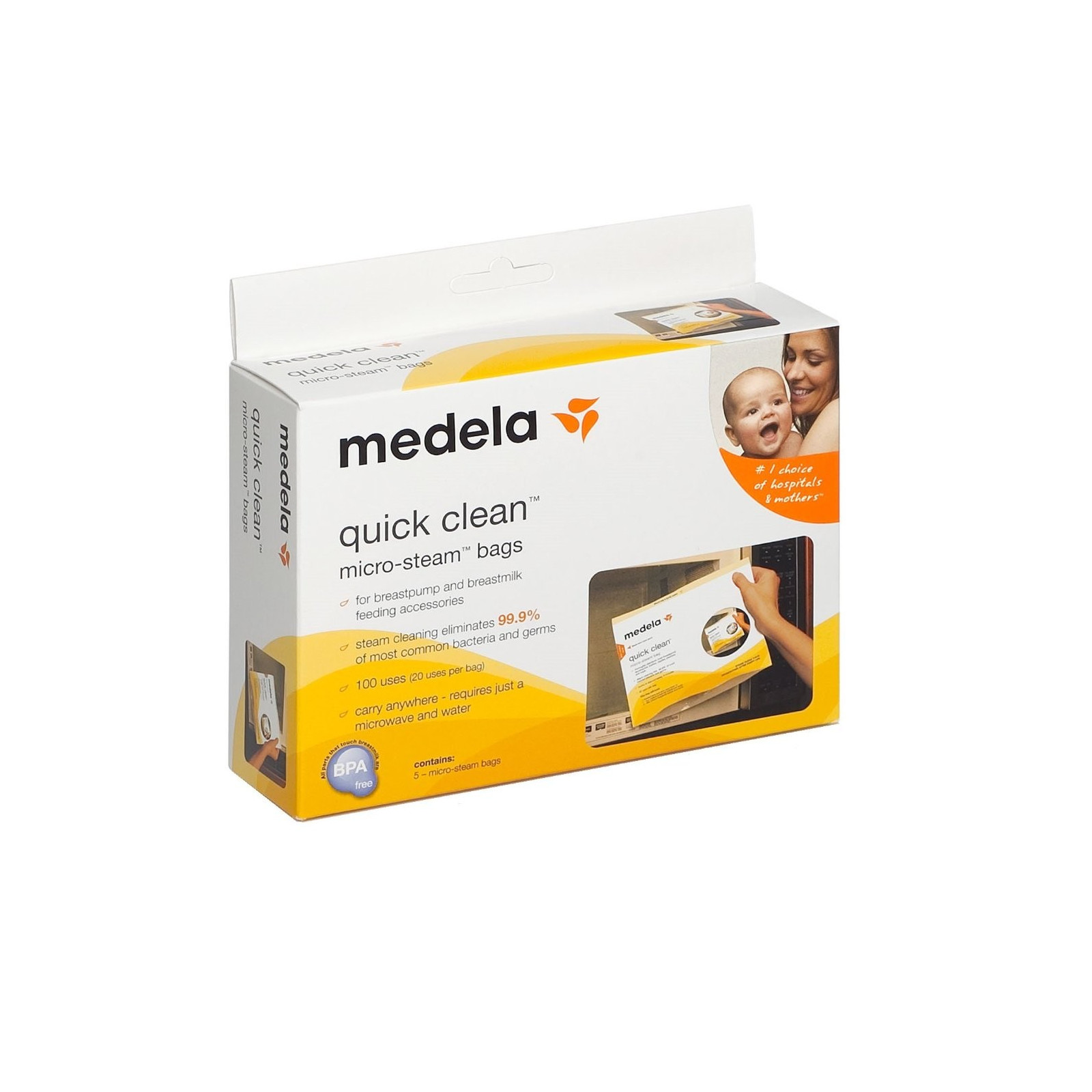 Medela Quick Clean Breast Pump and Accessories Wipes 24count - For Moms
