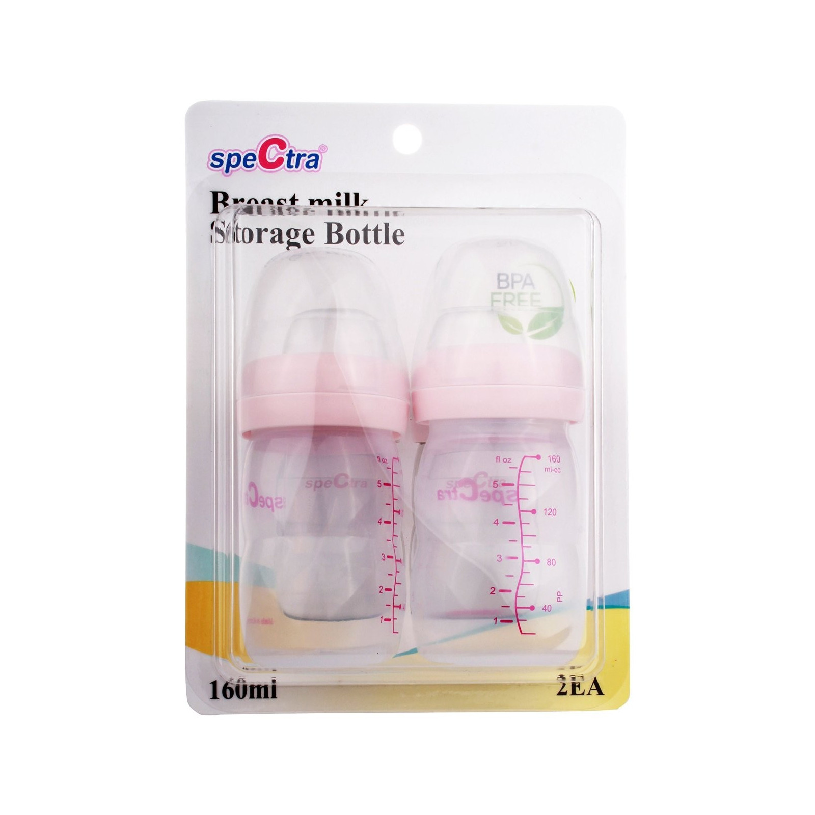 S2 M1 Include 2 Nipples For Bottle ORIGINAL SpeCtra Breast Milk Storage Bottle S9 Made to fit Spectra Breast Shield or Flange made for SpeCtra Breast Pumps S1 5 FL OZ/160ml 2 Pack PINK 